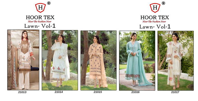 HOOR TEX LAWN VOL-1 Latest Fancy Designer Festive Wear Heavy Lawn Cotton Pakistani Salwar Suit Collection 